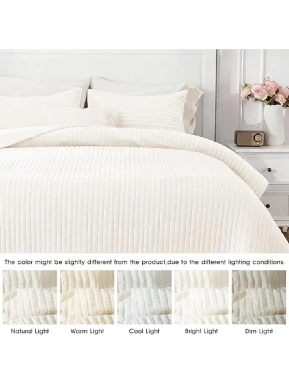 Luxurious Velvet Quilt Set Queen Size with 2 Pillow Shams - Soft Quilted Bedding